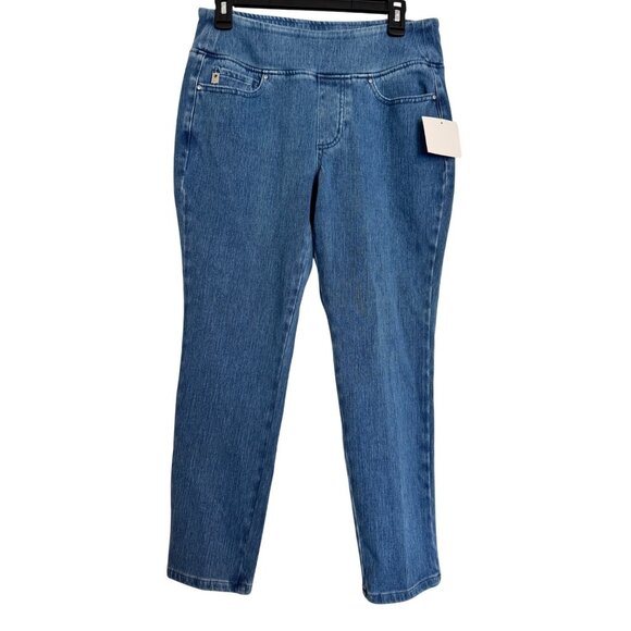 Belle By Kim Gravel Primabelle Size 8P Petite Jeans NWT Straight Leg Rinse Wash - Picture 1 of 7